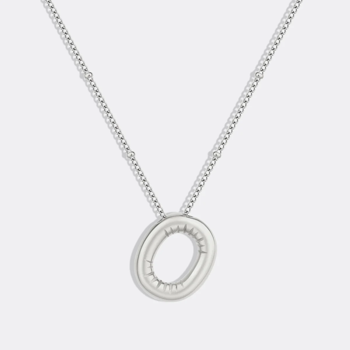 Balloon Initial Necklace with Satellite Chain - Image 46