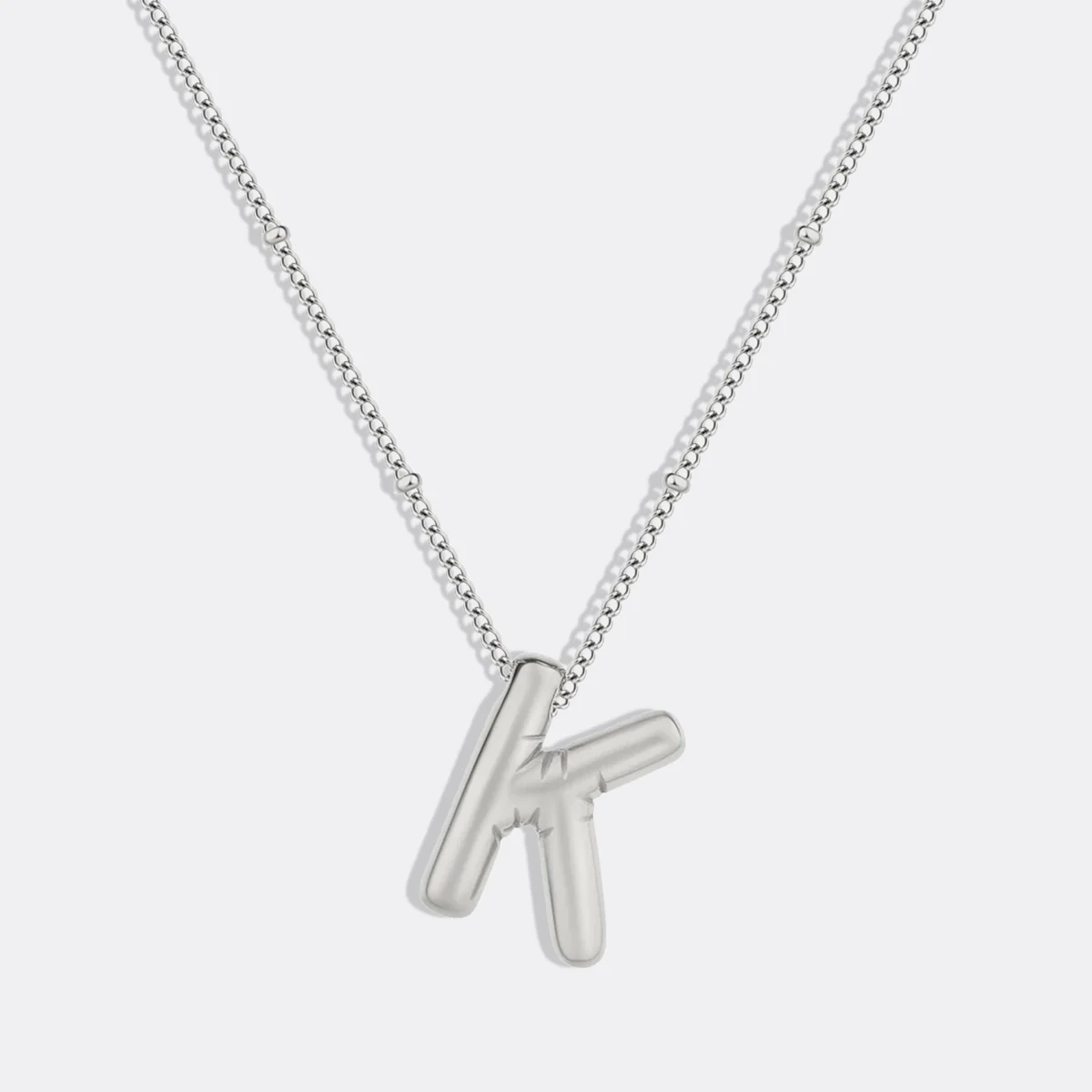 Balloon Initial Necklace with Satellite Chain - Image 50