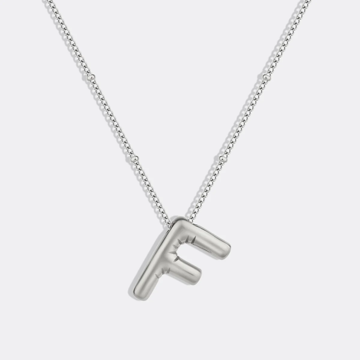 Balloon Initial Necklace with Satellite Chain - Image 55