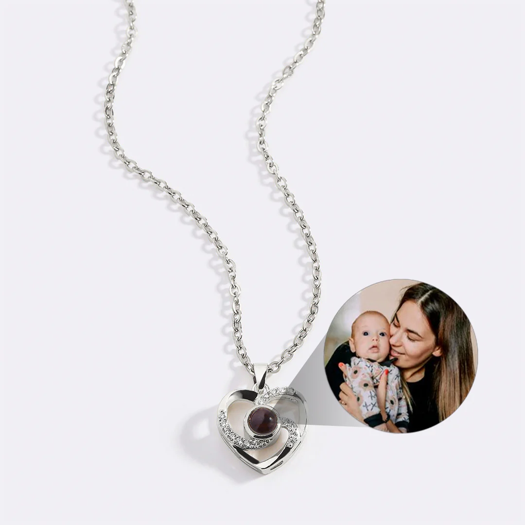 Center of My Heart Pave Photo Necklace - Image 23