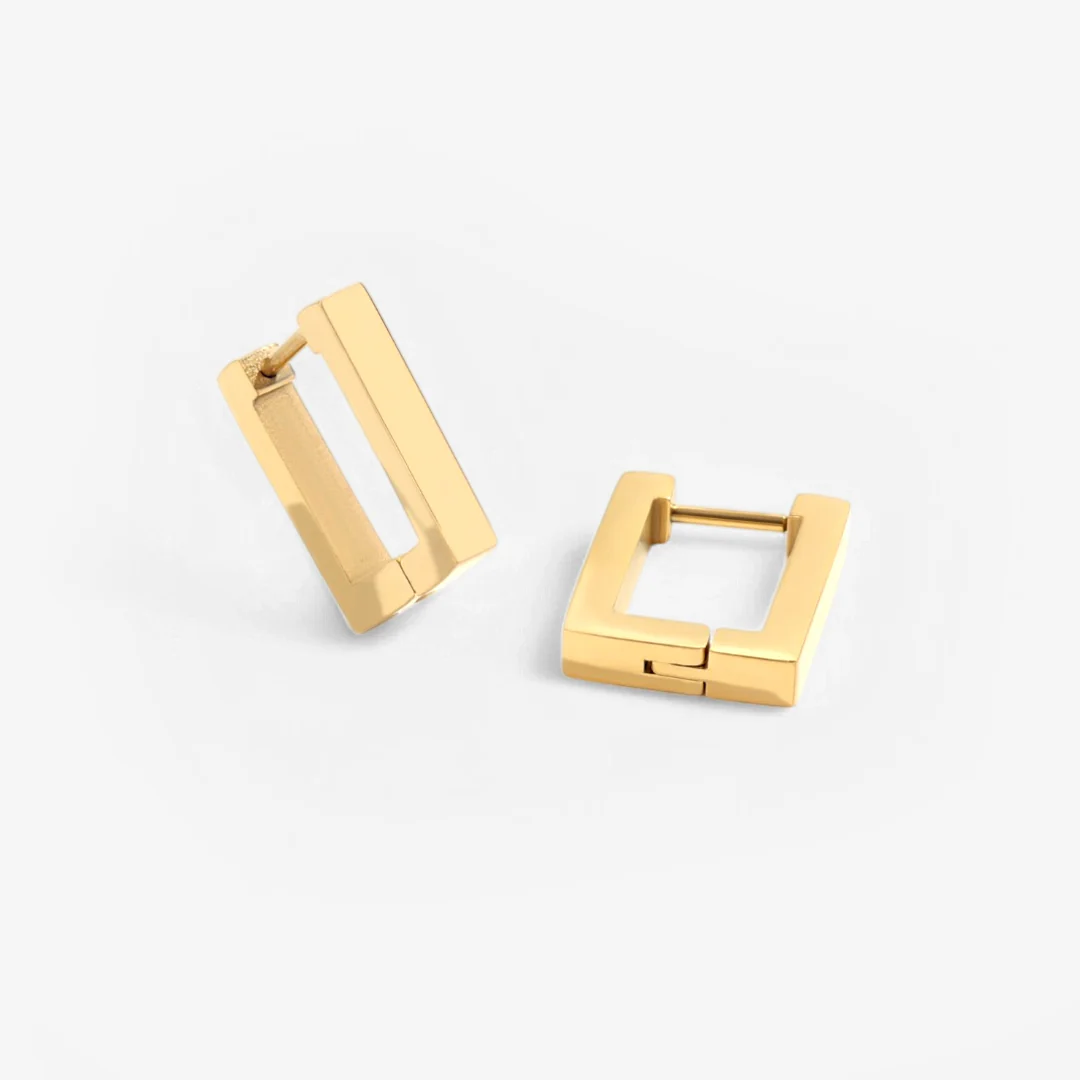 Chunky Square Huggie Earrings - Image 14