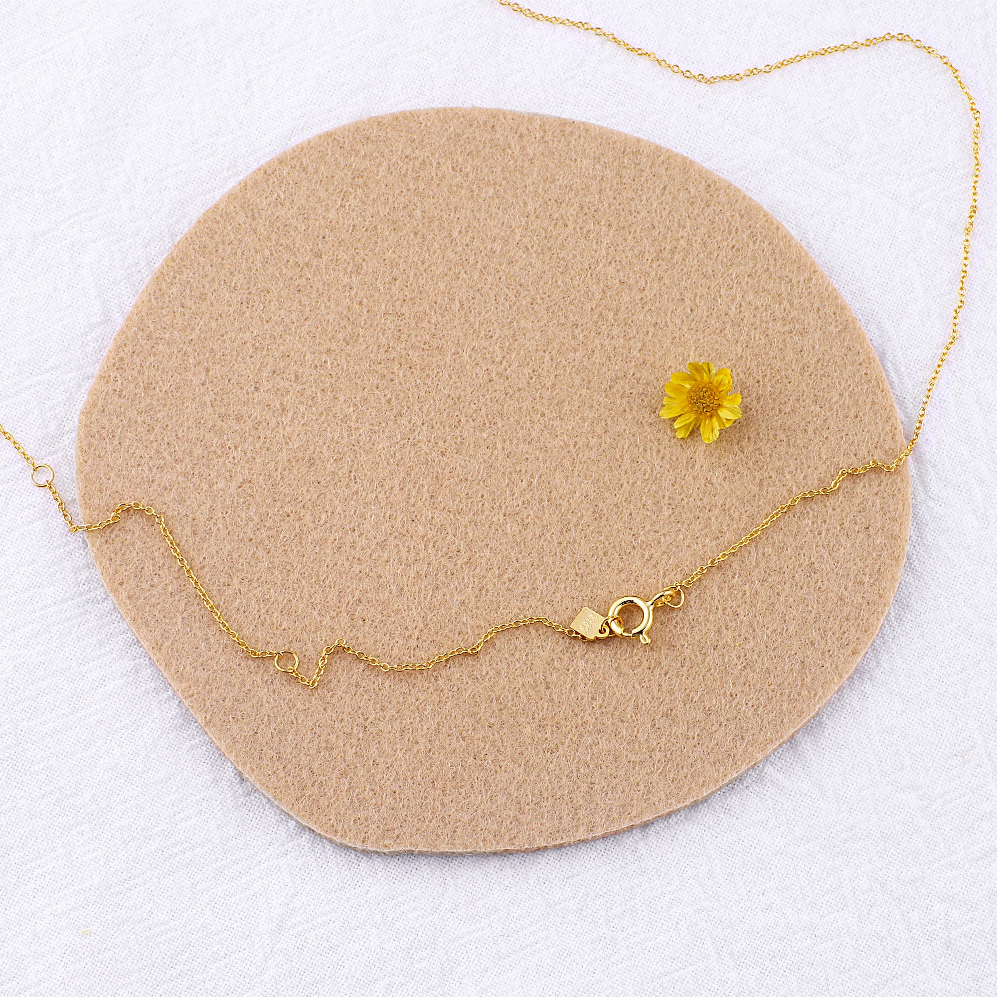 Classic Bezel Set Solitaire Necklace - Image 6