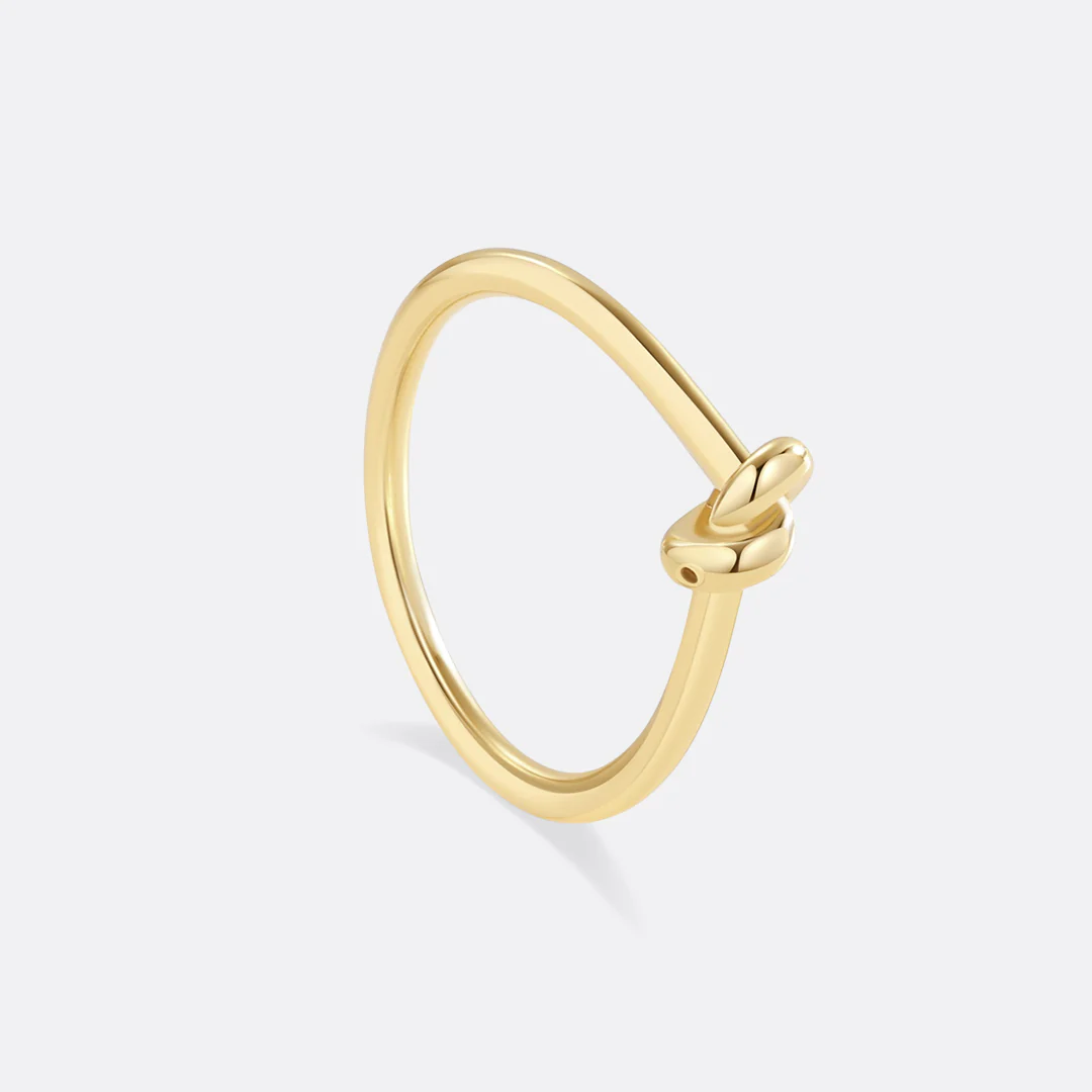 Classic Gold Knot Ring - Image 7