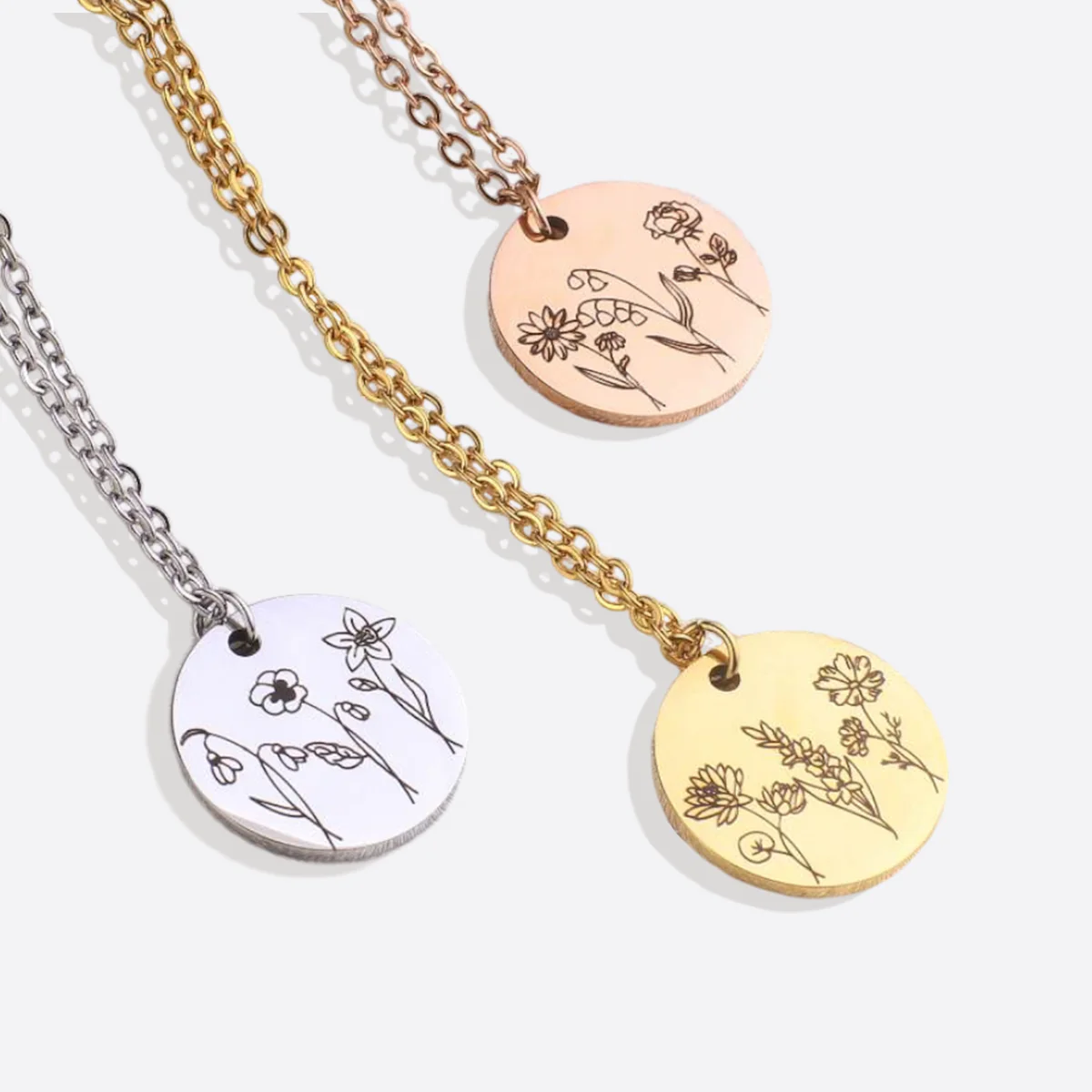 Birth Flower Bouquet Necklace - Image 22