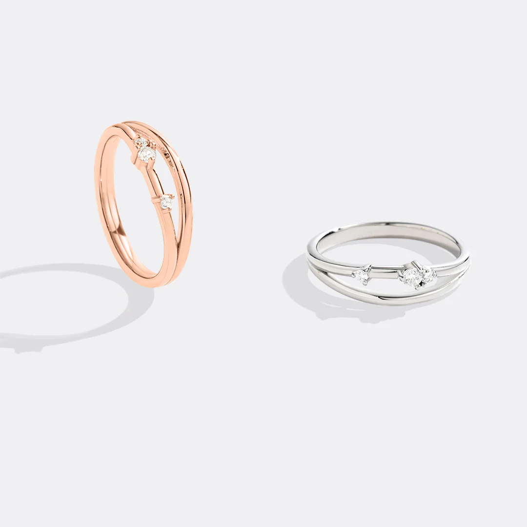 Crescent Moon Diamond Ring - Image 11