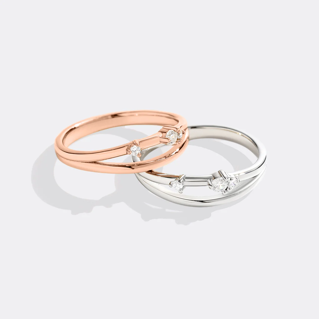 Crescent Moon Diamond Ring - Image 12