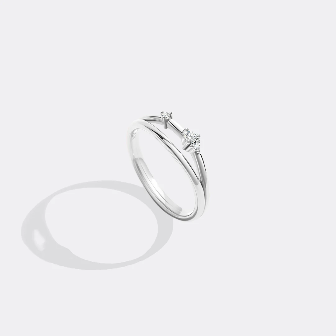 Crescent Moon Diamond Ring - Image 13
