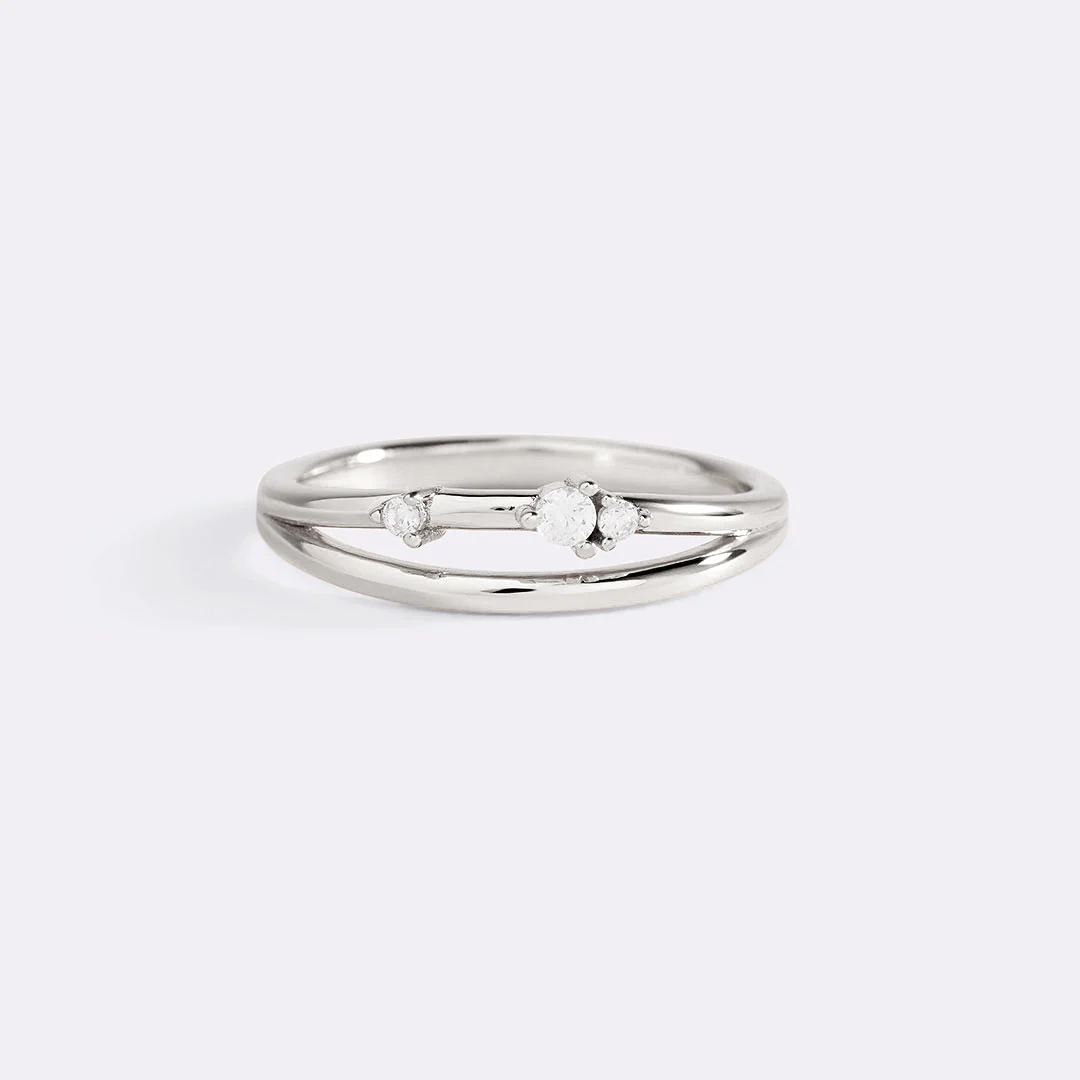 Crescent Moon Diamond Ring - Image 21