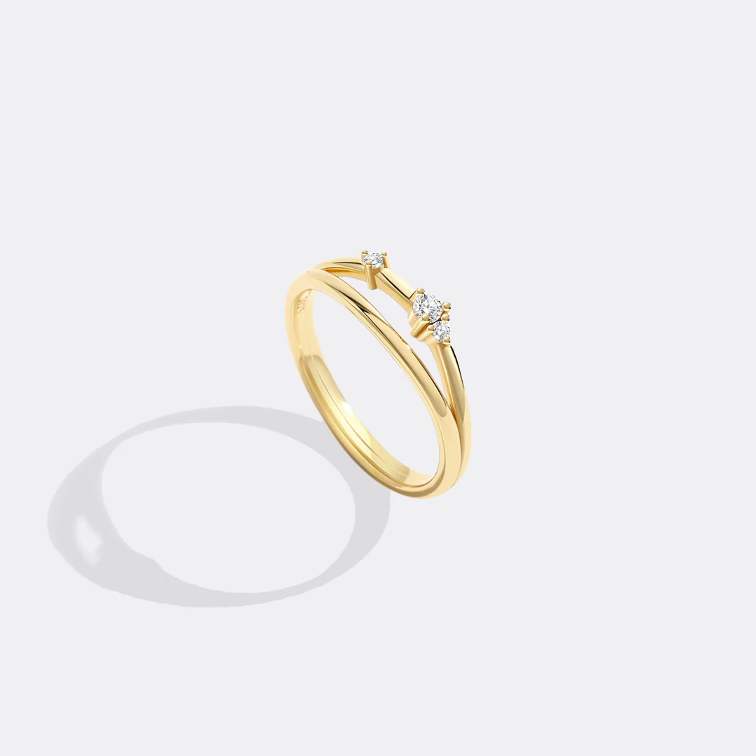 Crescent Moon Diamond Ring - Image 4