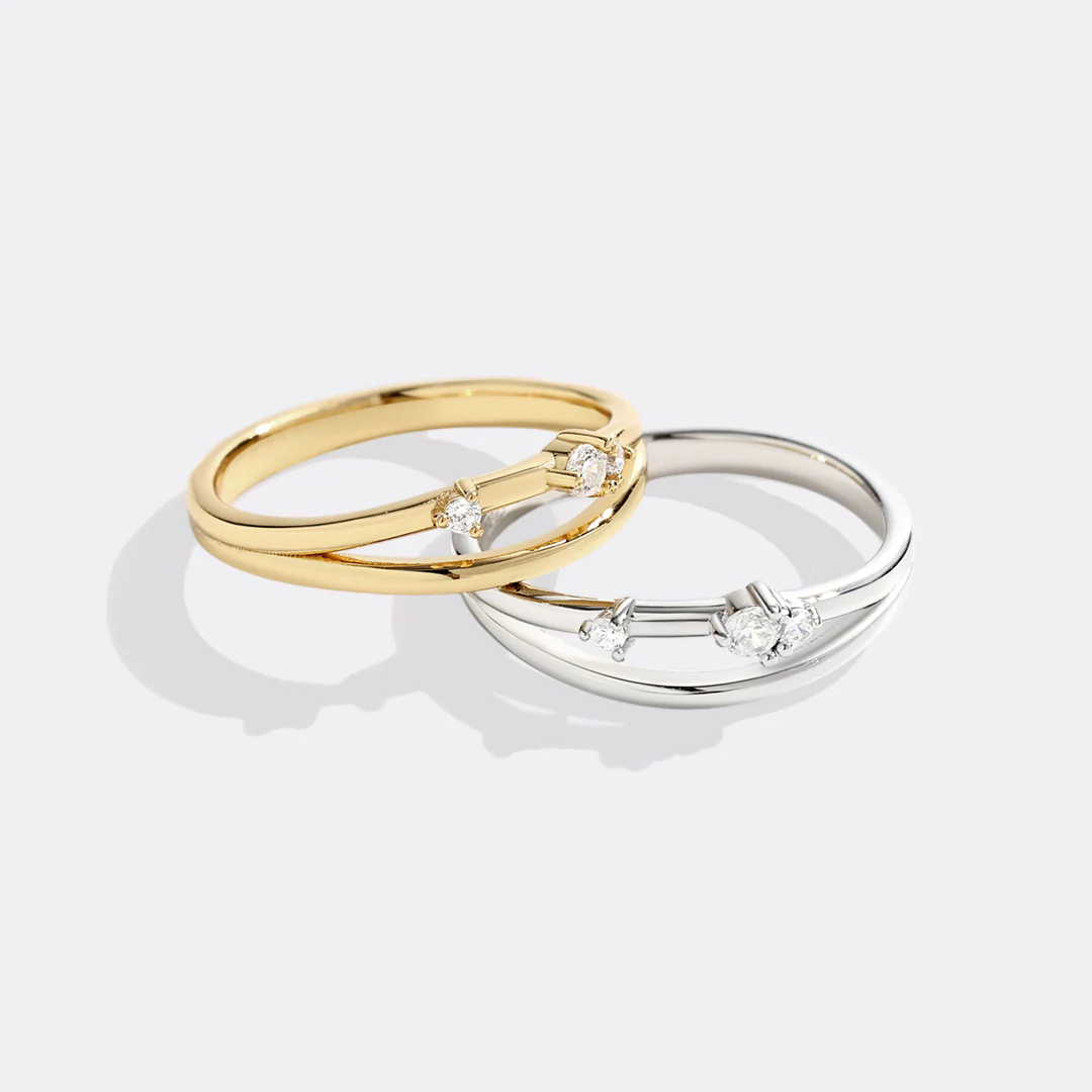 Crescent Moon Diamond Ring - Image 7