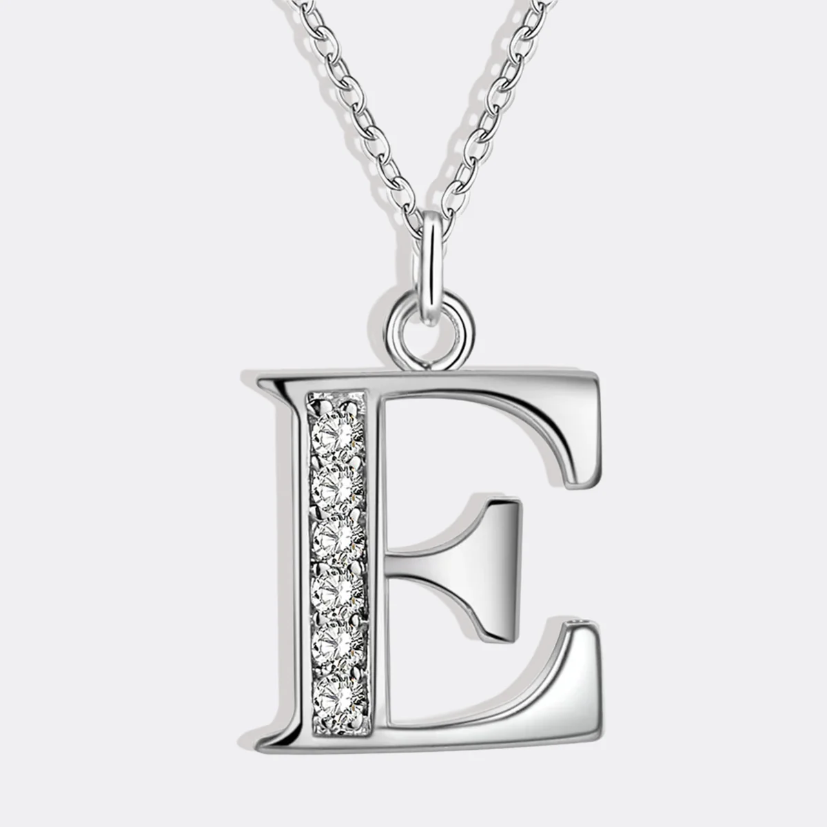 Crystal Accent Letter Satellite Necklace - Image 101