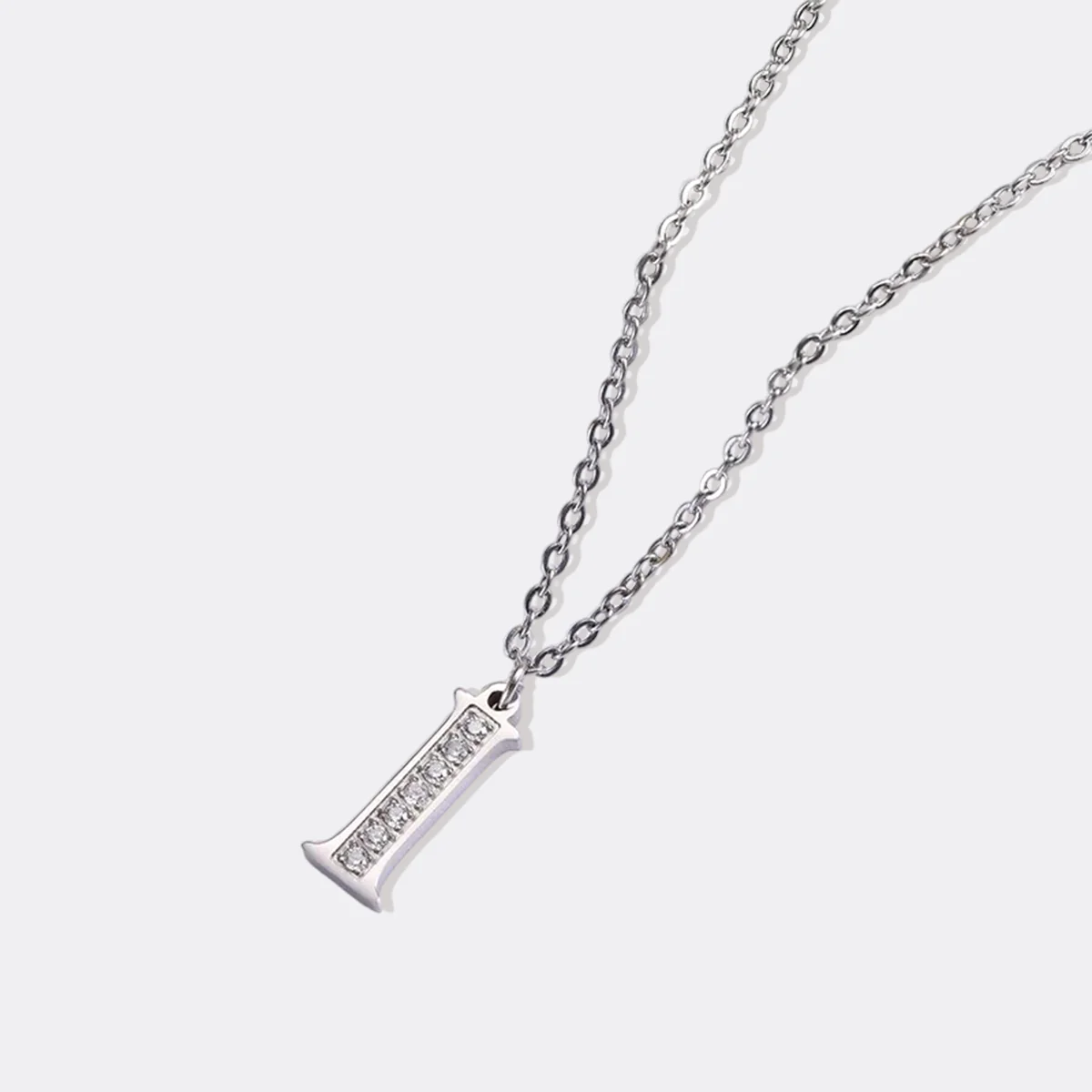 Crystal Accent Letter Satellite Necklace - Image 110
