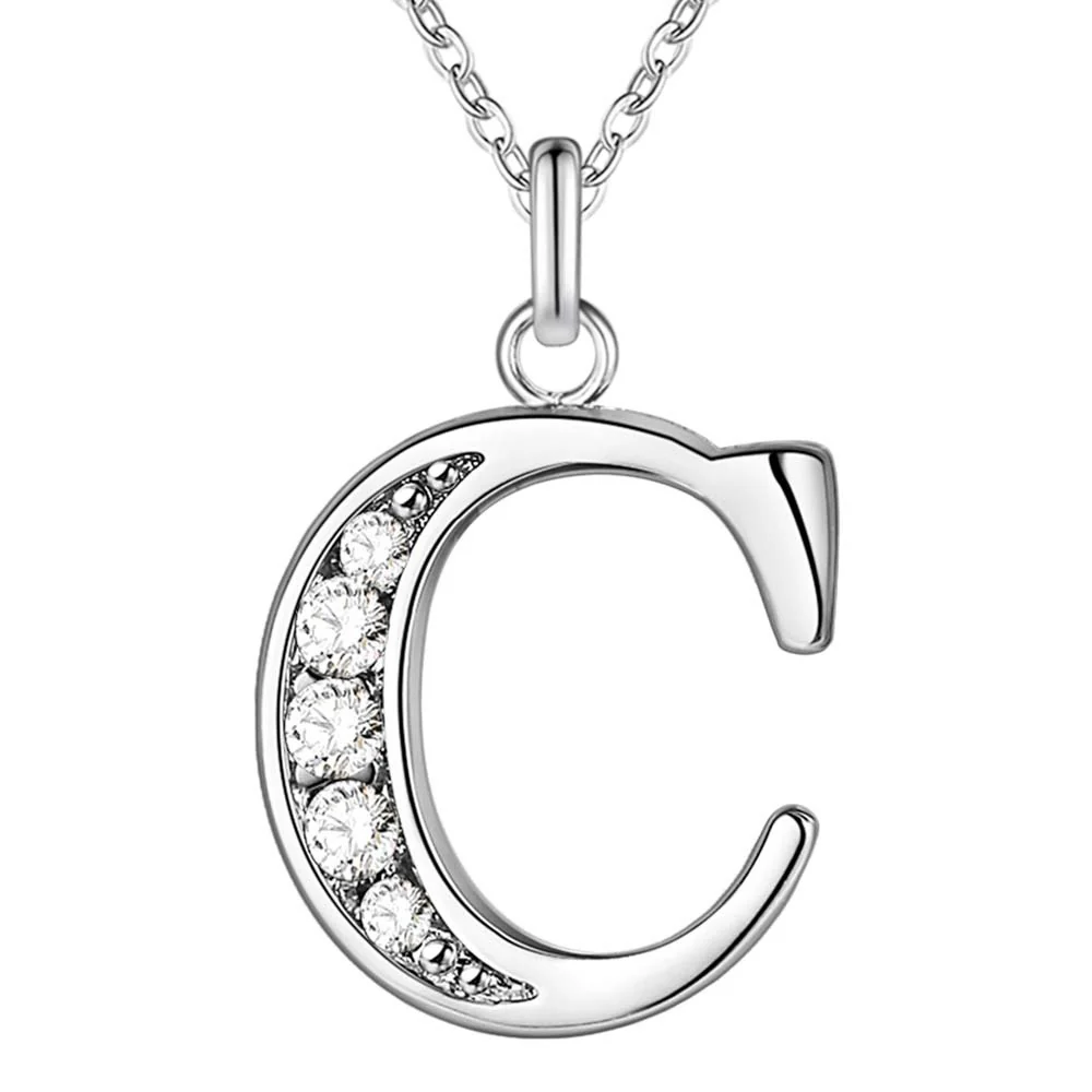 Crystal Accent Letter Satellite Necklace - Image 13