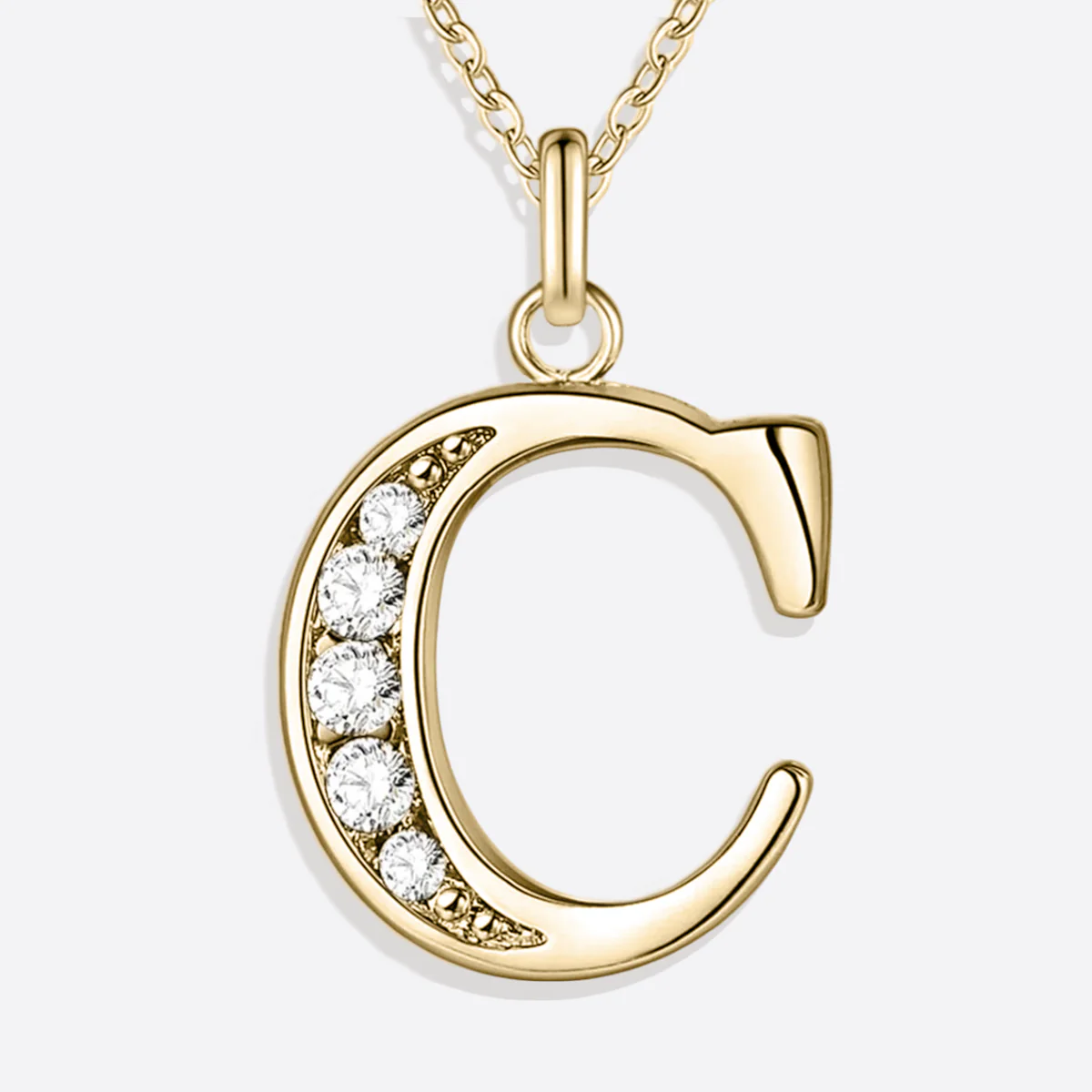 Crystal Accent Letter Satellite Necklace - Image 149