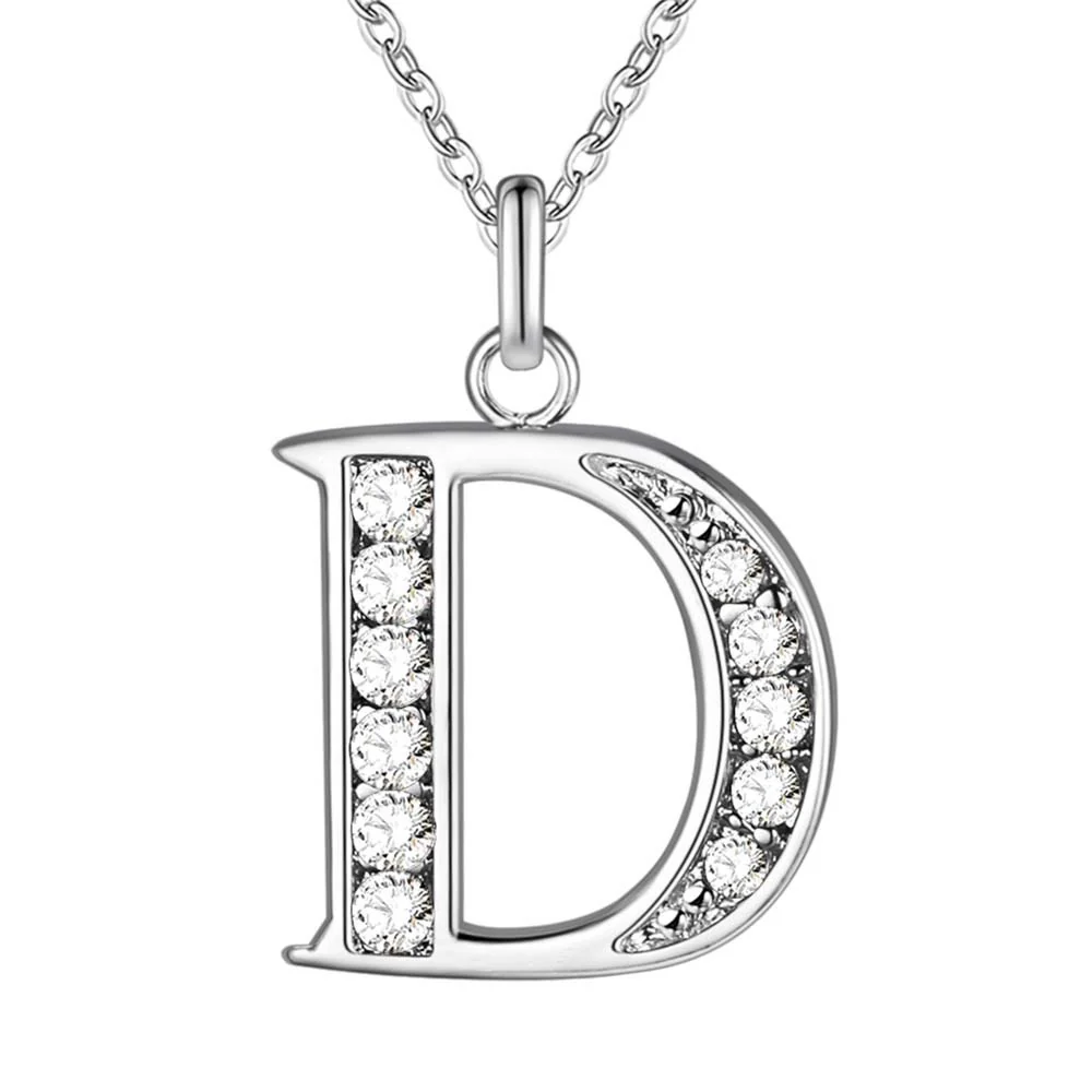 Crystal Accent Letter Satellite Necklace - Image 15
