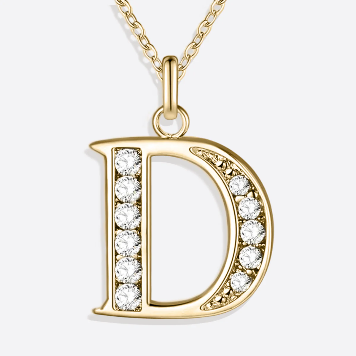 Crystal Accent Letter Satellite Necklace - Image 151
