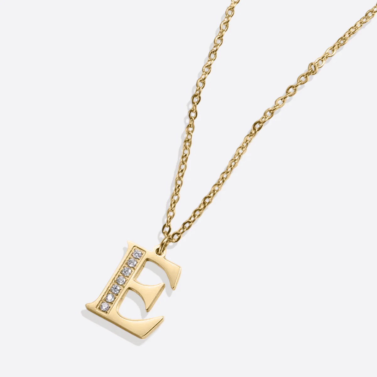 Crystal Accent Letter Satellite Necklace - Image 154