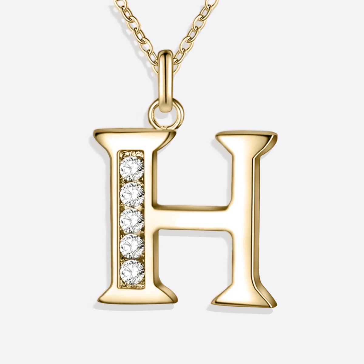 Crystal Accent Letter Satellite Necklace - Image 159