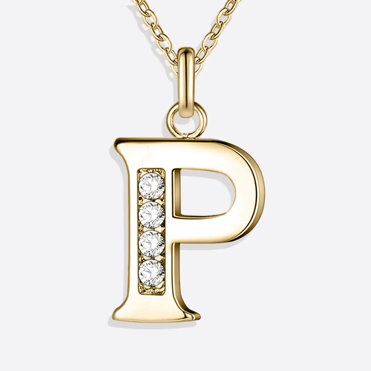 Crystal Accent Letter Satellite Necklace - Image 175
