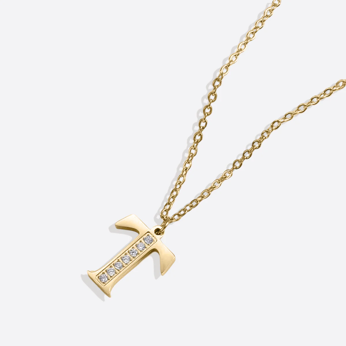 Crystal Accent Letter Satellite Necklace - Image 183
