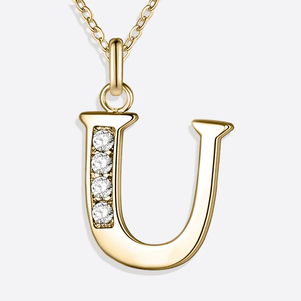 Crystal Accent Letter Satellite Necklace - Image 184
