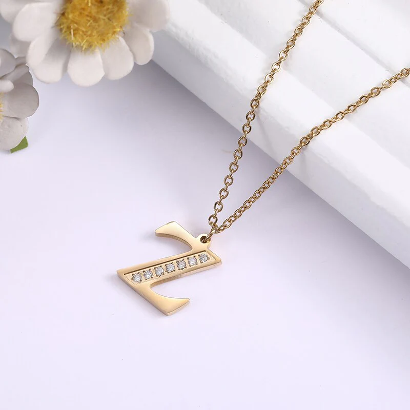 Crystal Accent Letter Satellite Necklace - Image 60