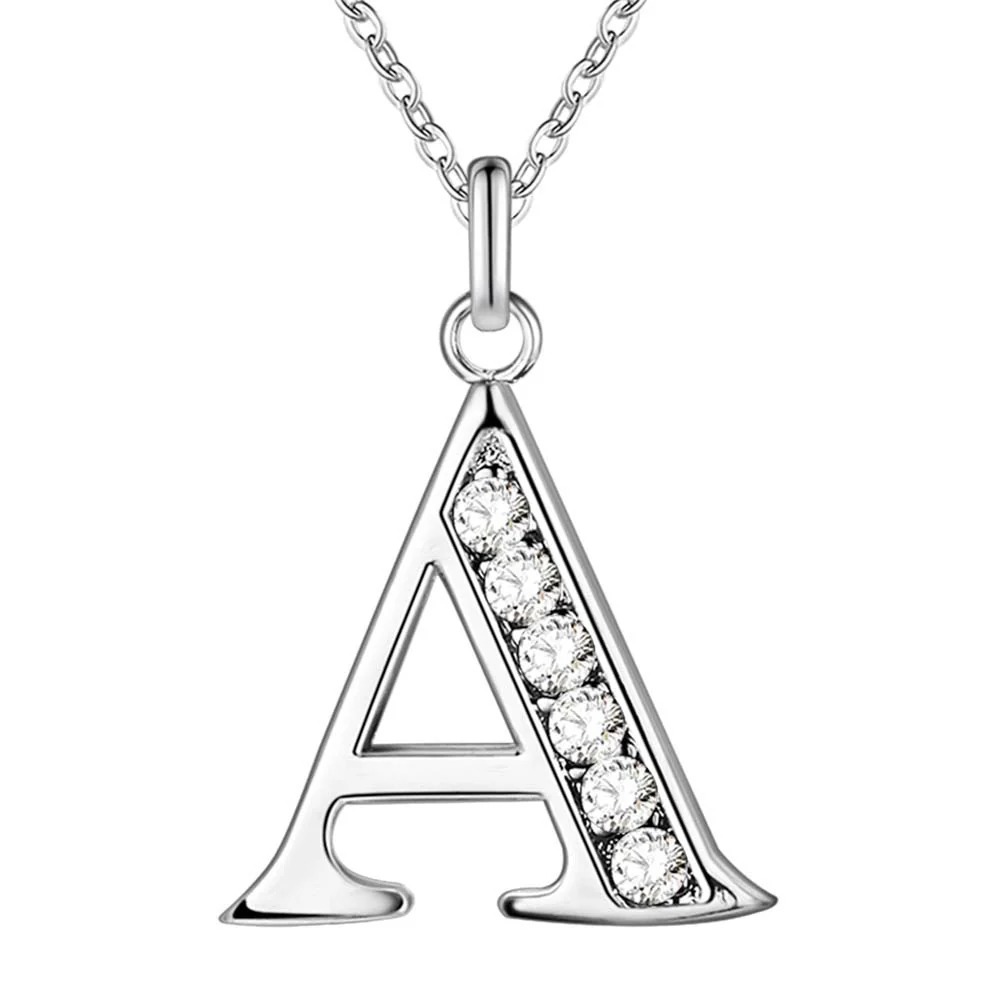Crystal Accent Letter Satellite Necklace - Image 7