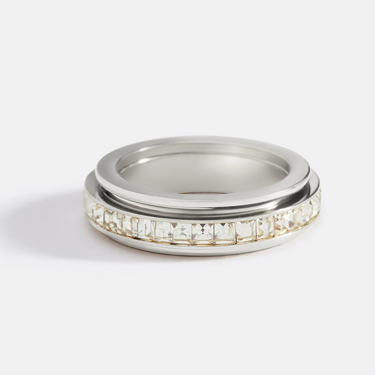 Crystal Statement Spinning Fidget Ring - Image 26