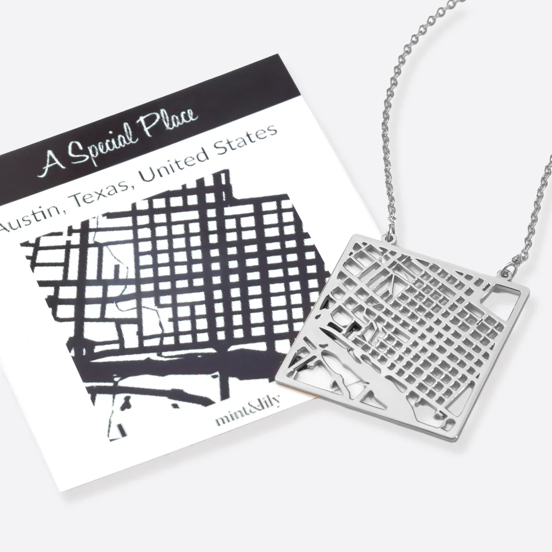 Custom Map Pendant Necklace - Image 36
