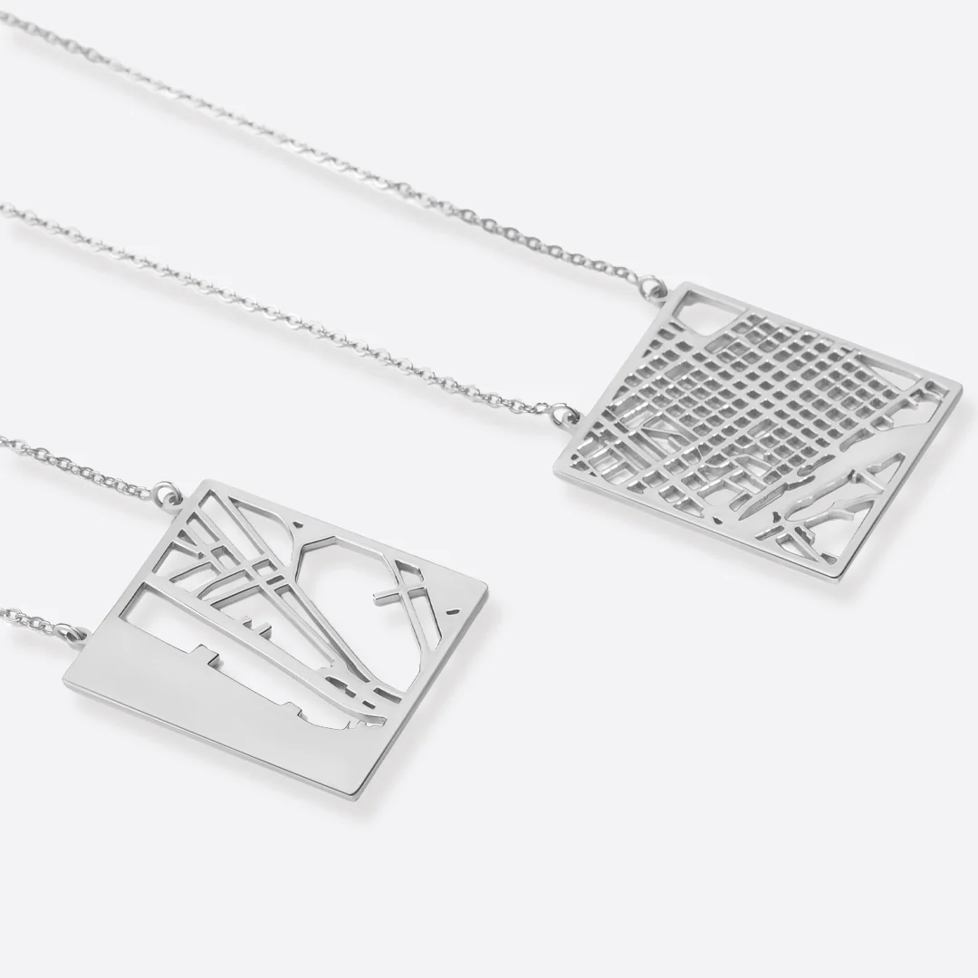 Custom Map Pendant Necklace - Image 42