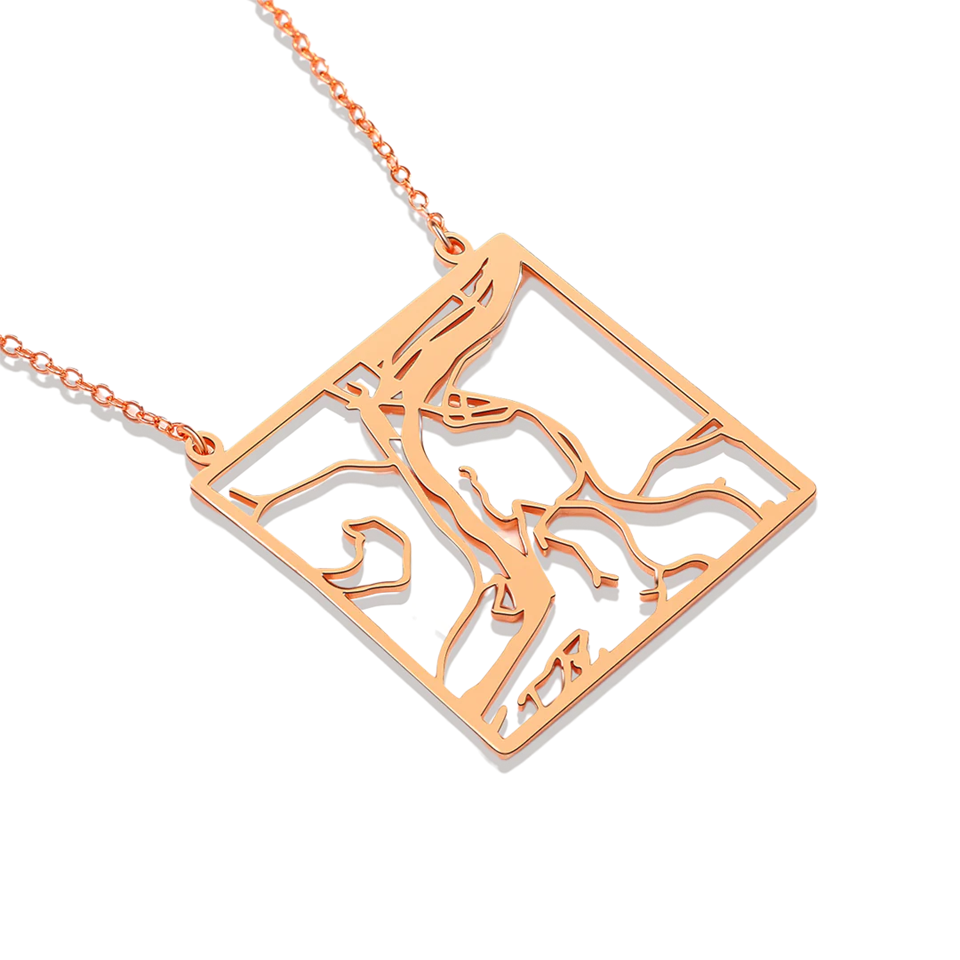 Custom Map Pendant Necklace - Image 6
