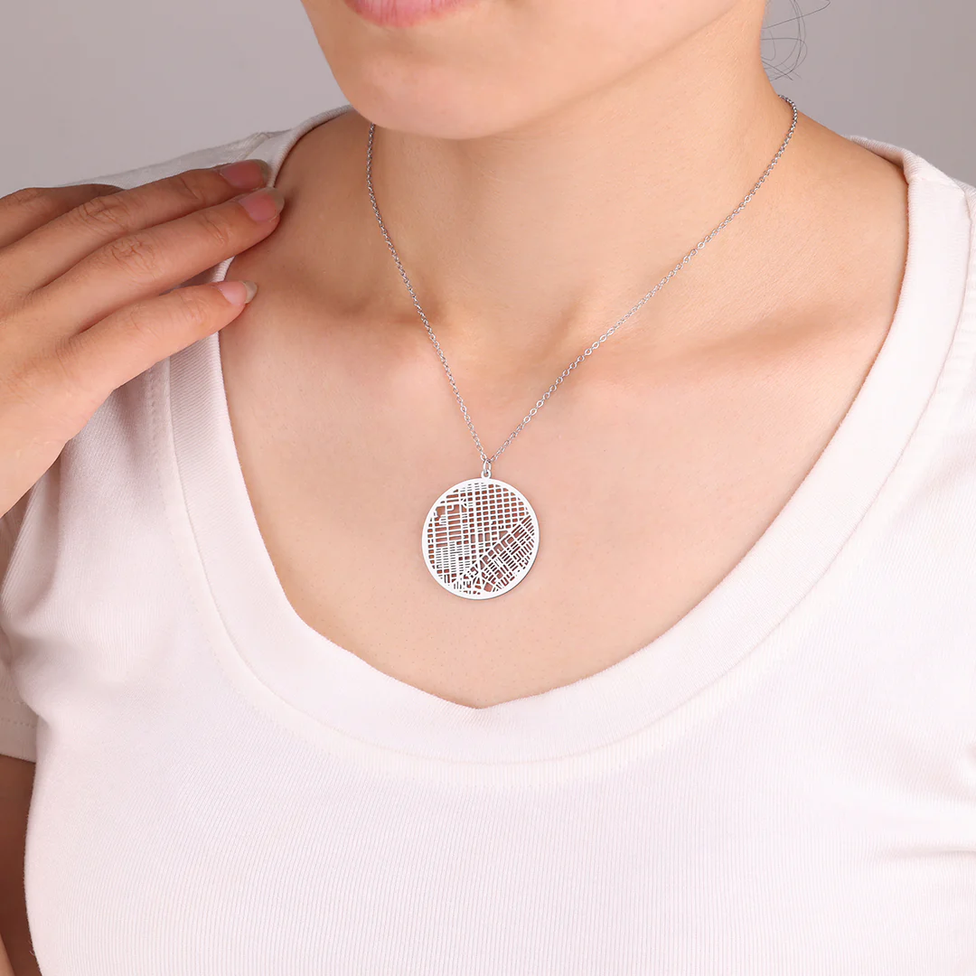 Custom Map Pendant Necklace - Image 62