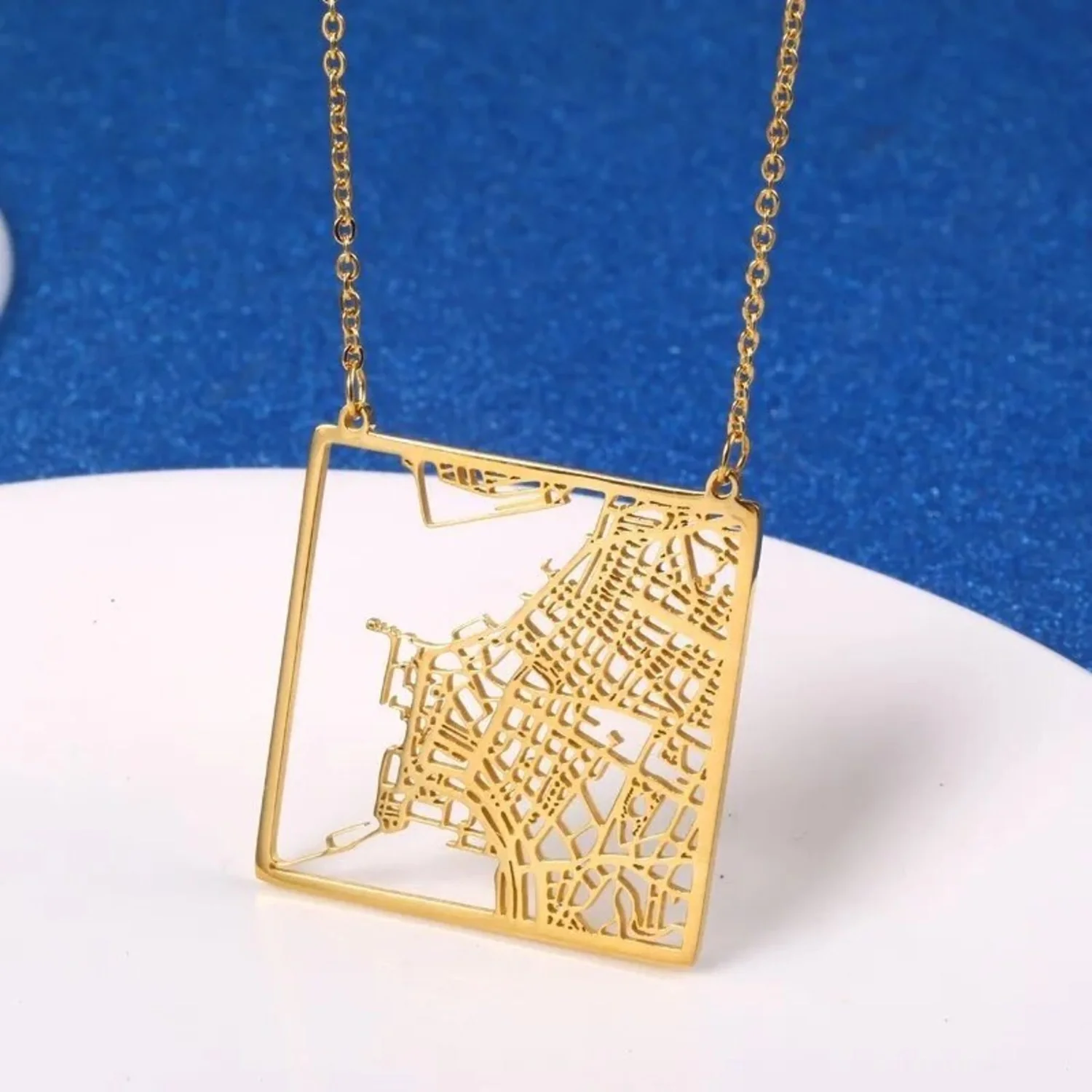 Custom Map Pendant Necklace - Image 8
