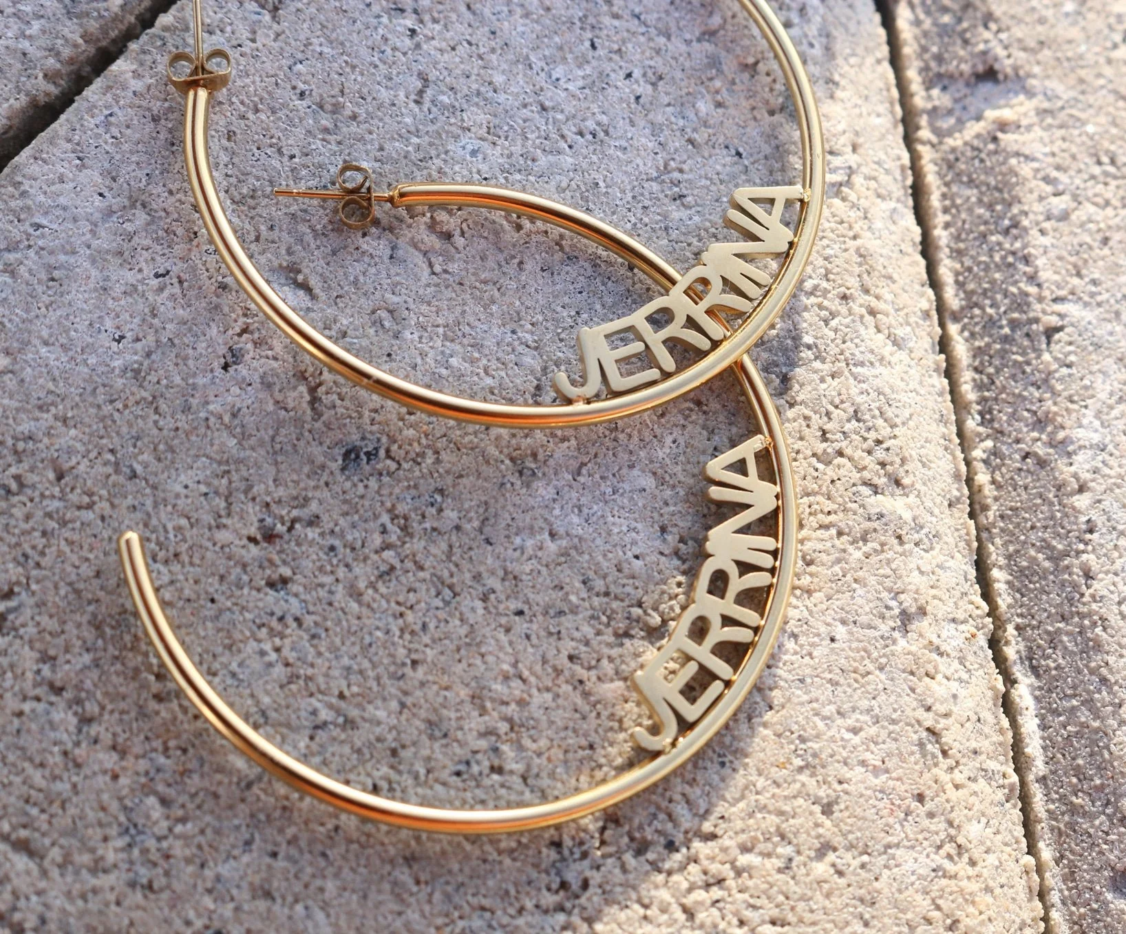 Personalized Name Hoop Earrings - Image 14