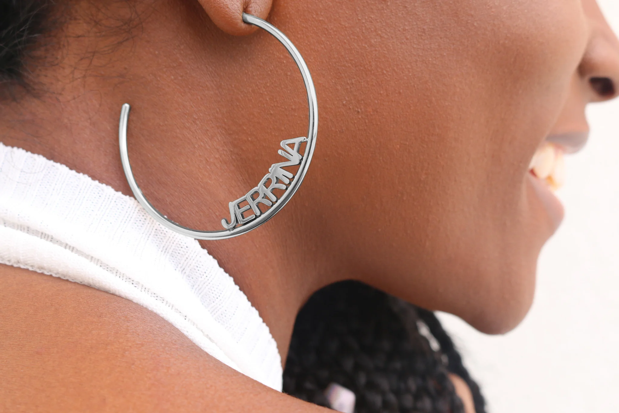 Personalized Name Hoop Earrings - Image 21