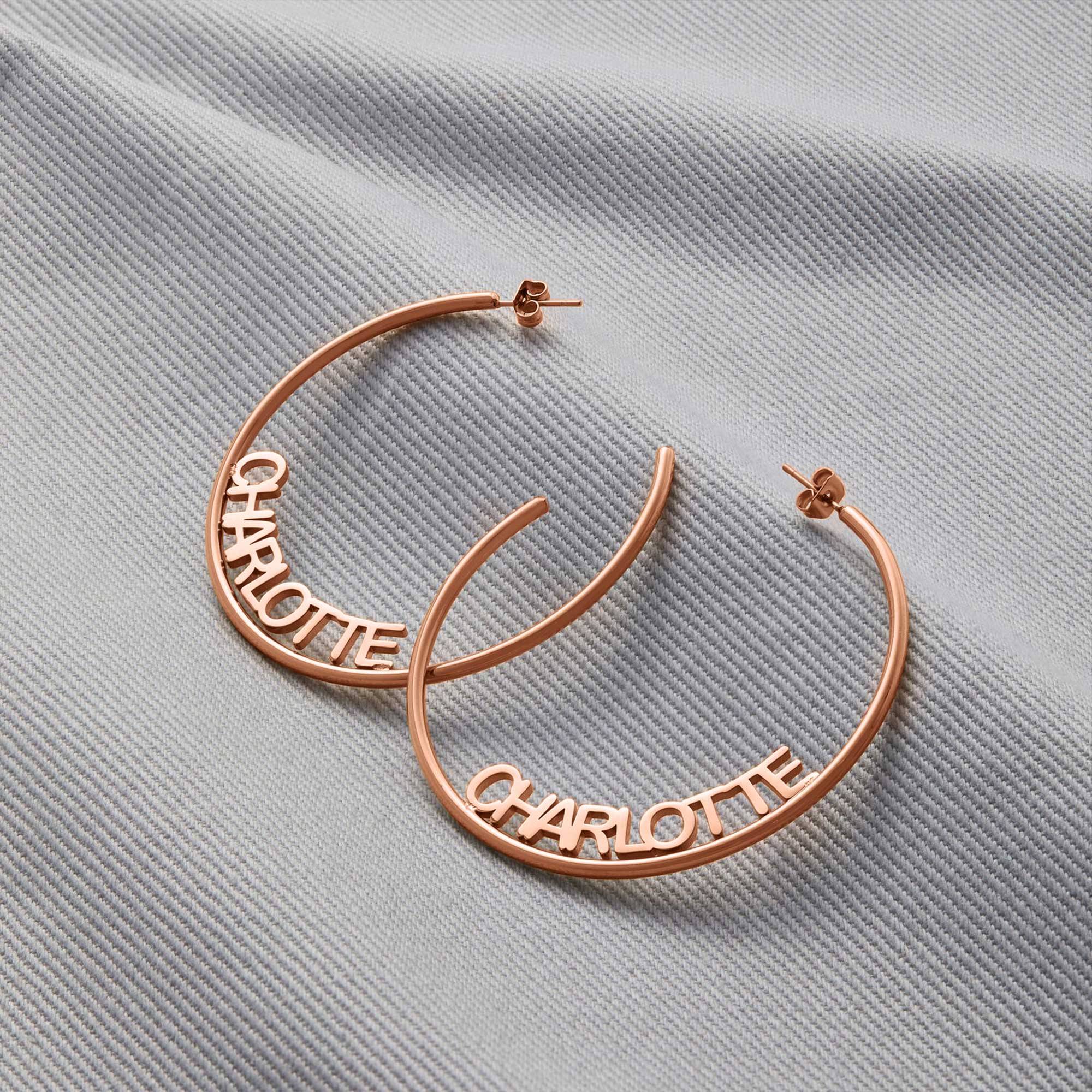 Personalized Name Hoop Earrings - Image 40