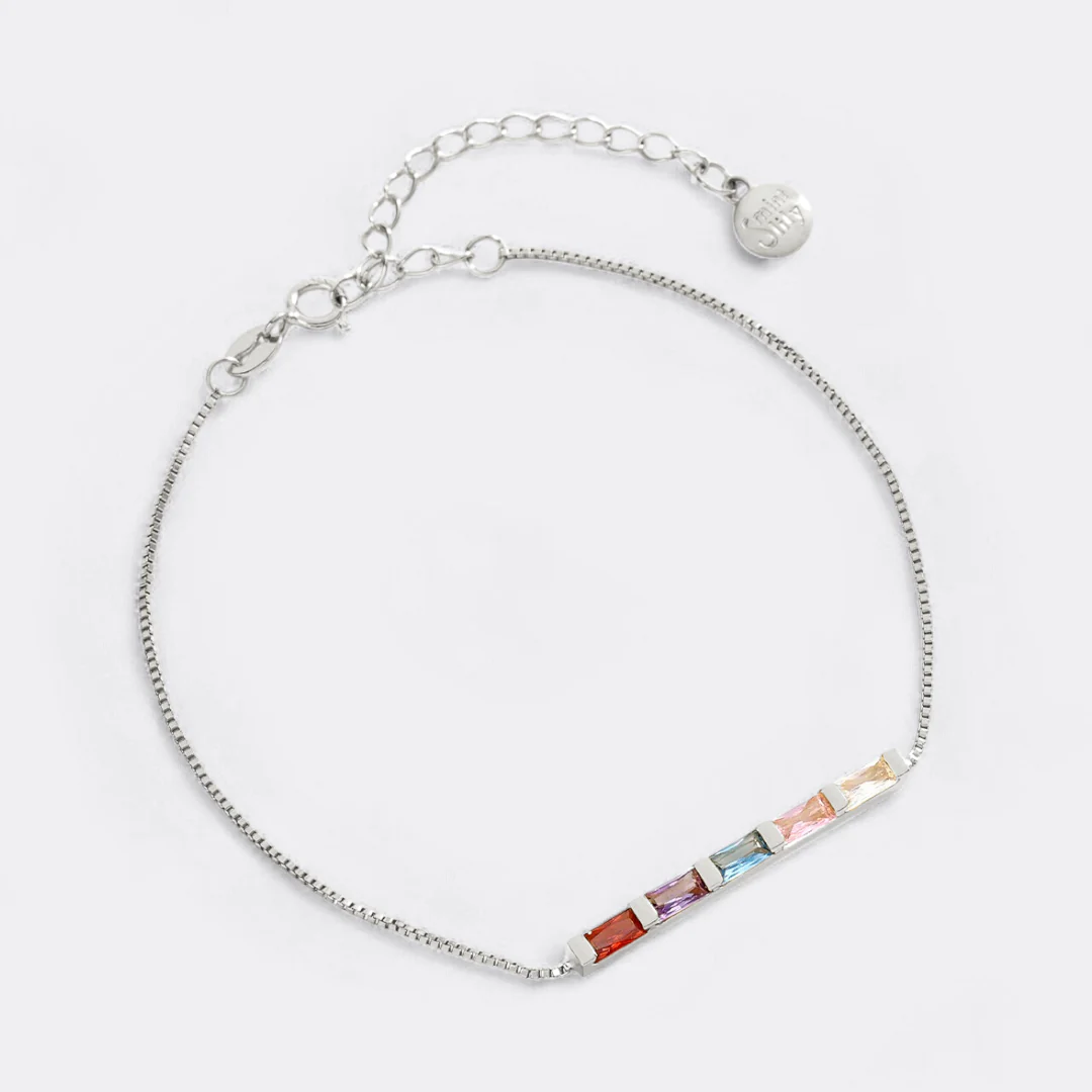 Dainty Baguette Birthstone Bracelet - Image 16