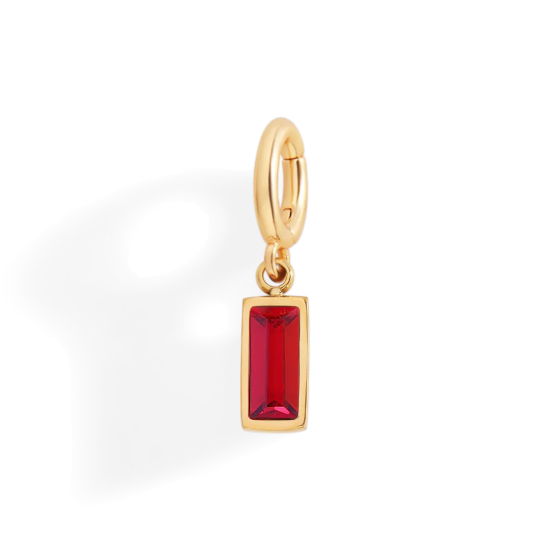 Dainty Baguette Birthstone Charm - Image 13