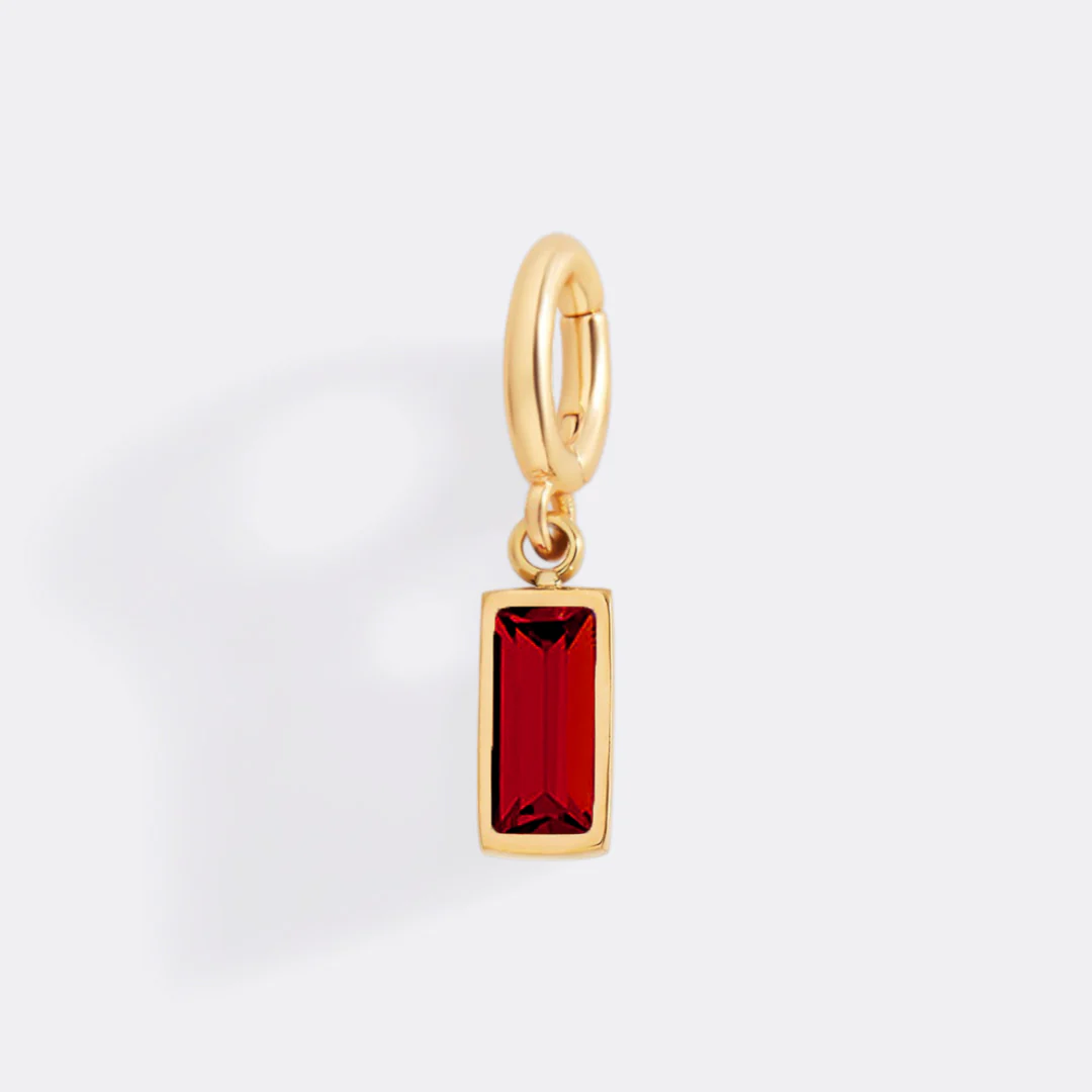Dainty Baguette Birthstone Charm - Image 2