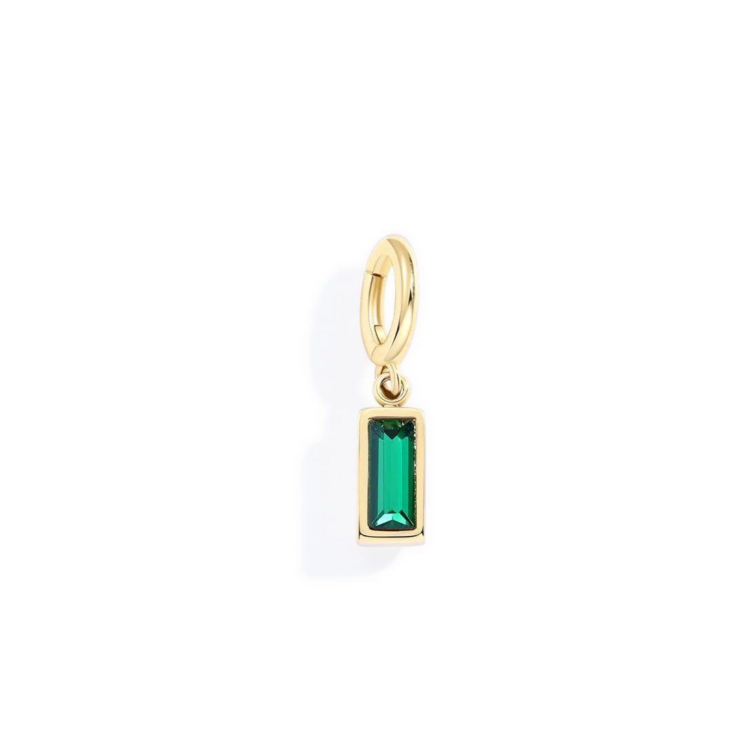 Dainty Baguette Birthstone Charm - Image 22