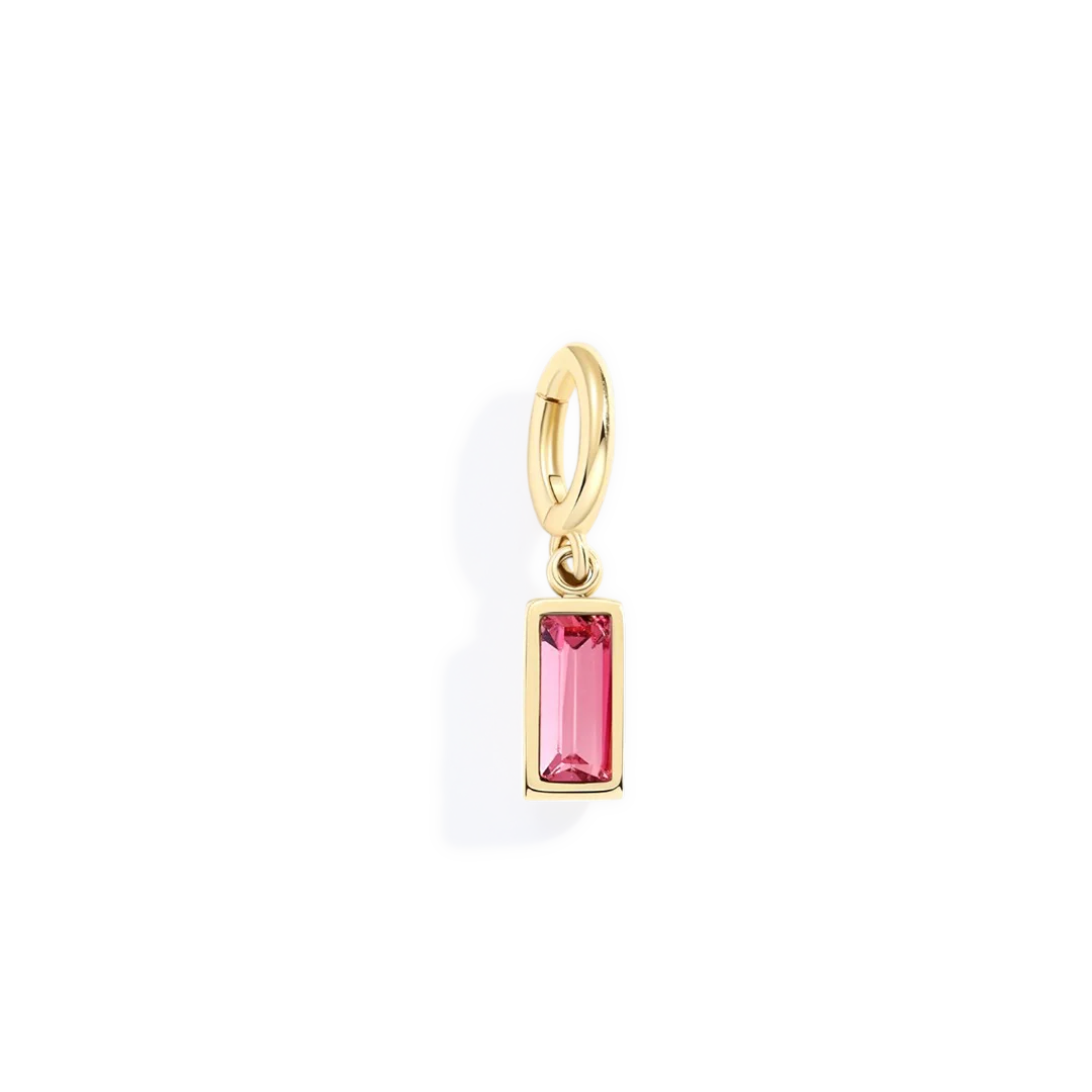 Dainty Baguette Birthstone Charm - Image 23