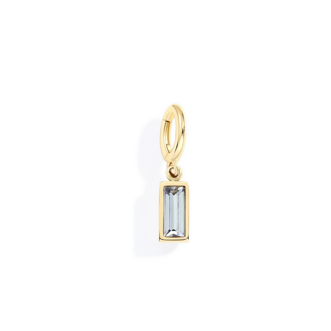 Dainty Baguette Birthstone Charm - Image 24
