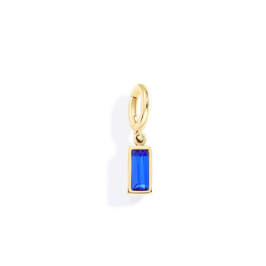 Dainty Baguette Birthstone Charm - Image 27