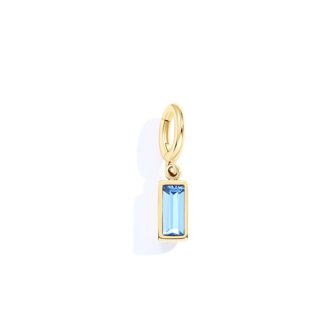 Dainty Baguette Birthstone Charm - Image 3