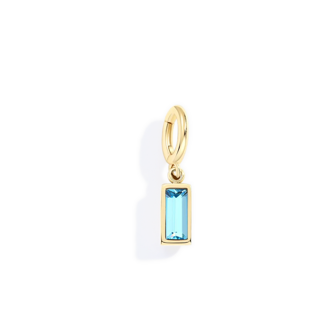 Dainty Baguette Birthstone Charm - Image 31
