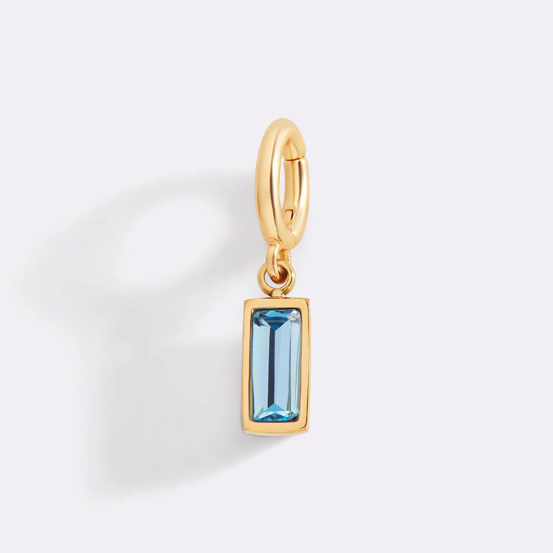 Dainty Baguette Birthstone Charm - Image 35