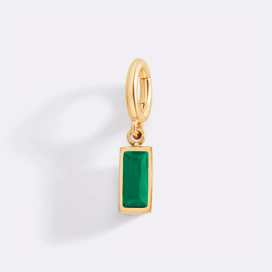 Dainty Baguette Birthstone Charm - Image 41