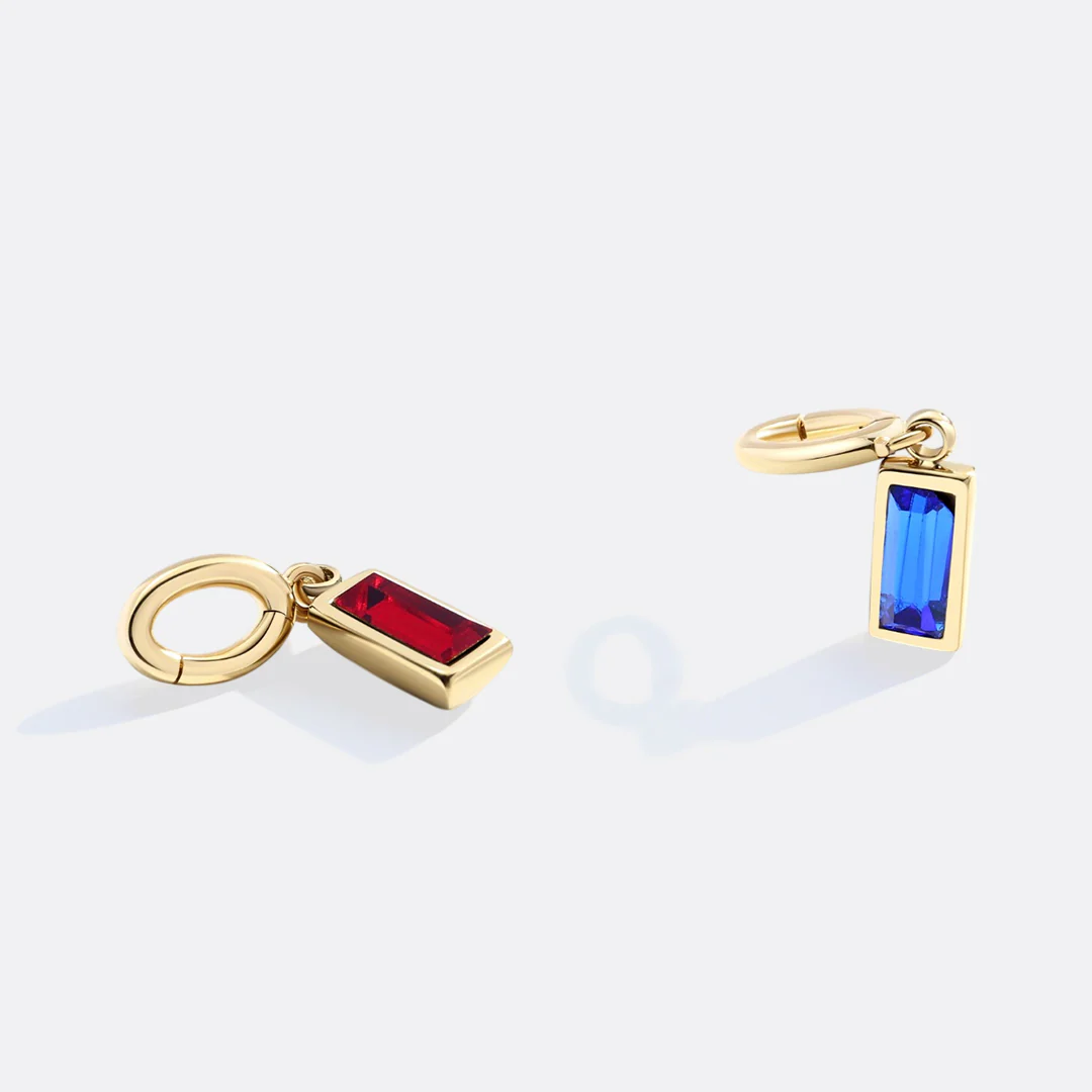 Dainty Baguette Birthstone Charm - Image 5