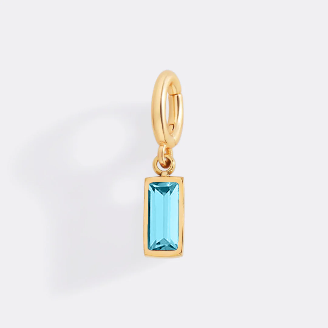 Dainty Baguette Birthstone Charm - Image 62