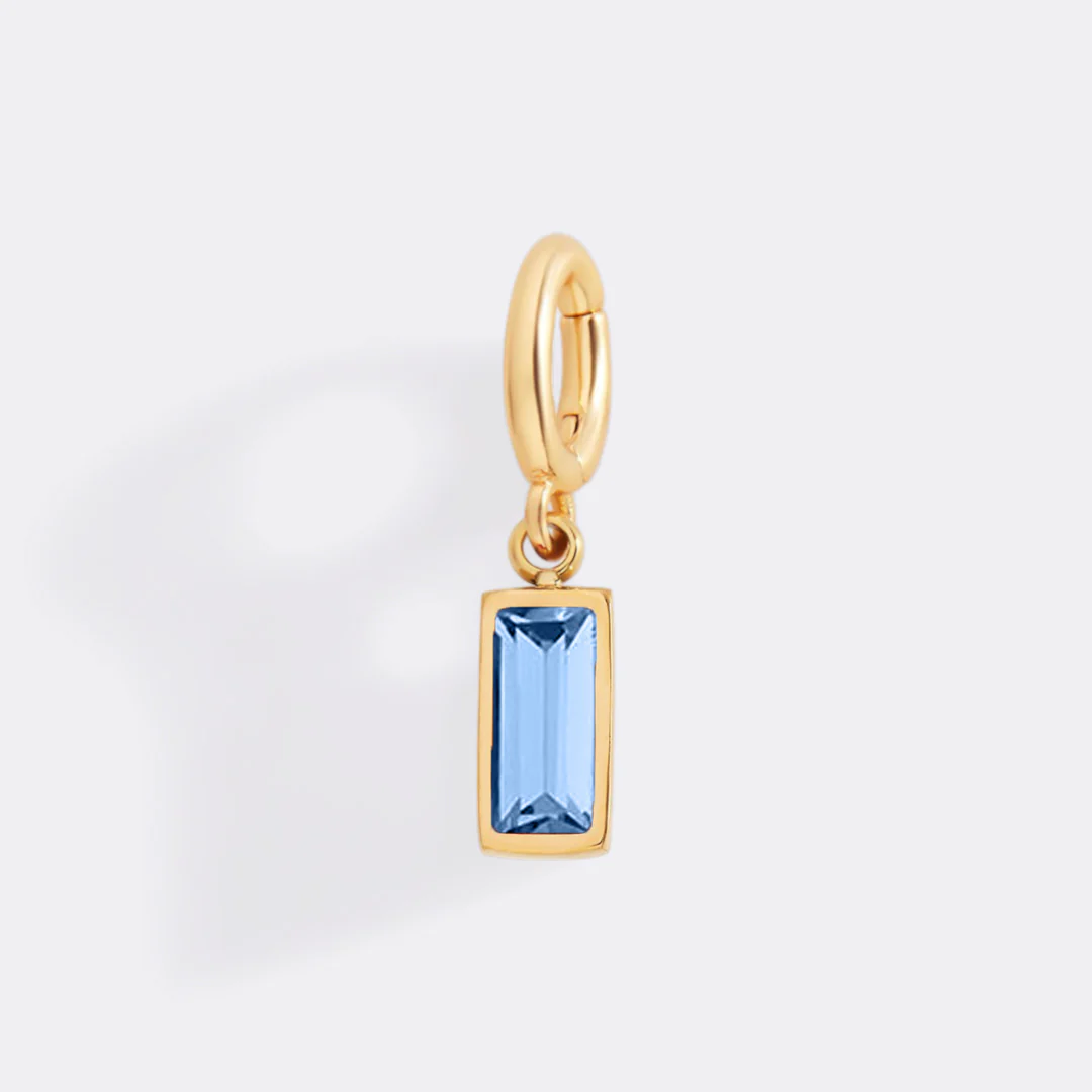 Dainty Baguette Birthstone Charm - Image 66